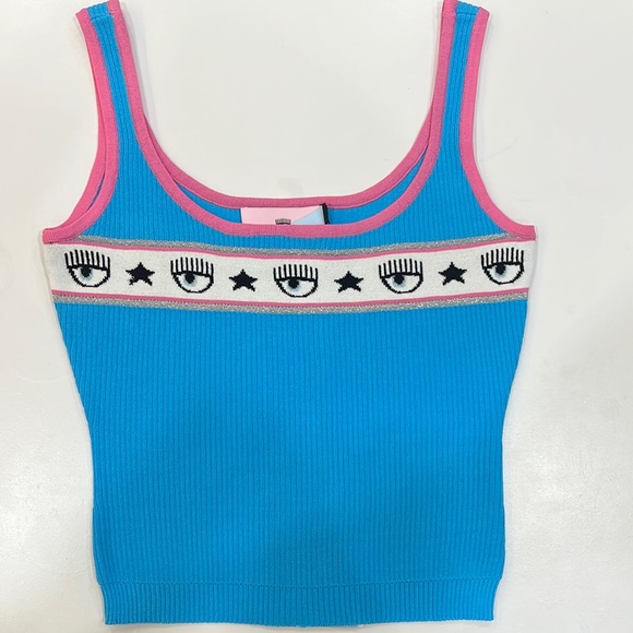 Blue & Pink Twin-Set Tank